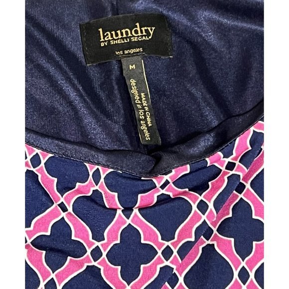 Laundry By Shelli Segal Womens Pink And‎ Navy Dress Sz Medium - Picture 4 of 5